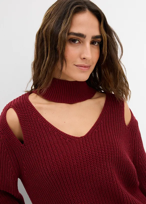 Grobstrick-Pullover mit Cut-Outs, bonprix