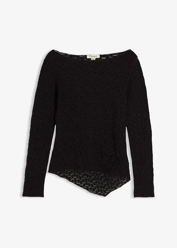 T-shirt manches longues en dentelle, bonprix