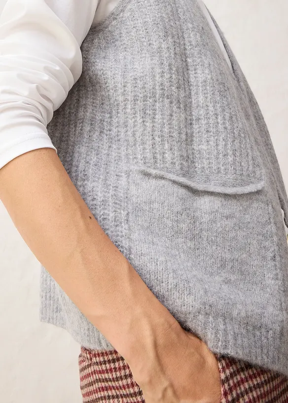 Grobstrickweste mit Alpakawolle, bonprix