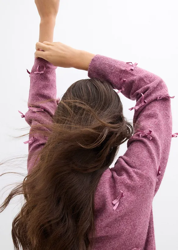 Feinstrickjacke mit Schleifen, bonprix