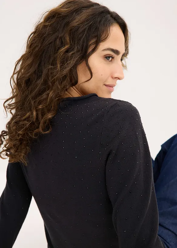 Feinstrickpullover aus fließendem Viskose-Mix, bonprix