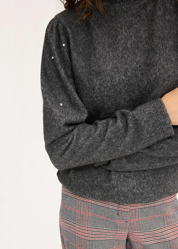 Fleeceshirt aus fließendem Viskose-Mix, bonprix