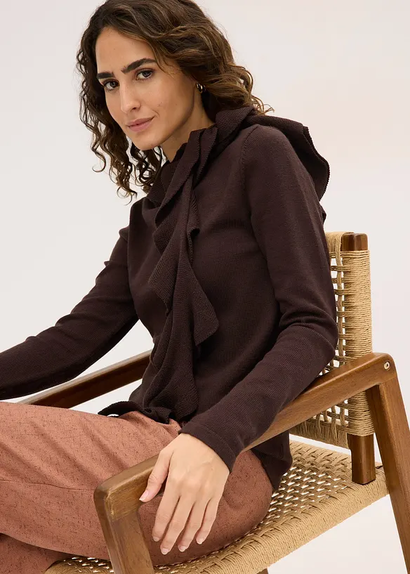 Feinstrickpullover aus fließendem Viskose-Mix, bonprix