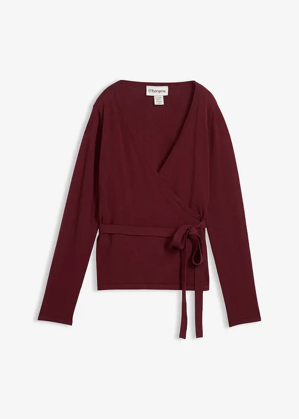 Wickelstrickjacke mit Merinowolle, bonprix