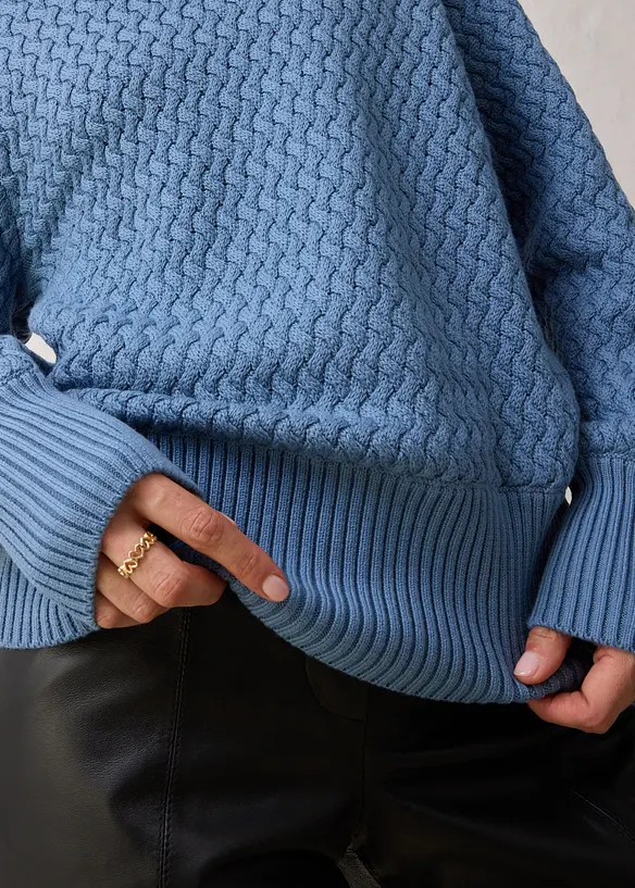 Rollkragenpullover mit Merinowolle, bonprix