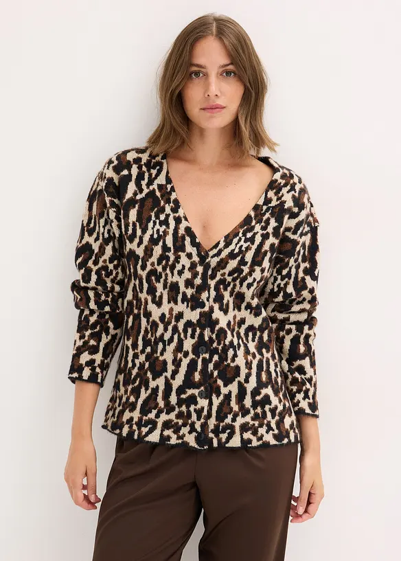 Jacquard-Strickjacke, bonprix