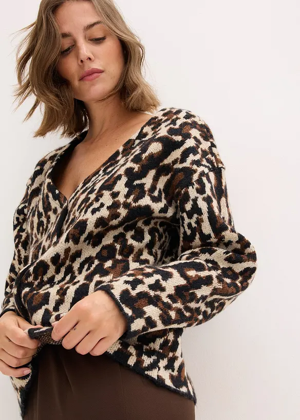 Jacquard-Strickjacke, bonprix