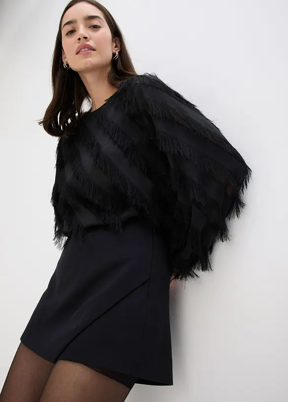 Schlupfbluse mit Fransen-Details, bonprix