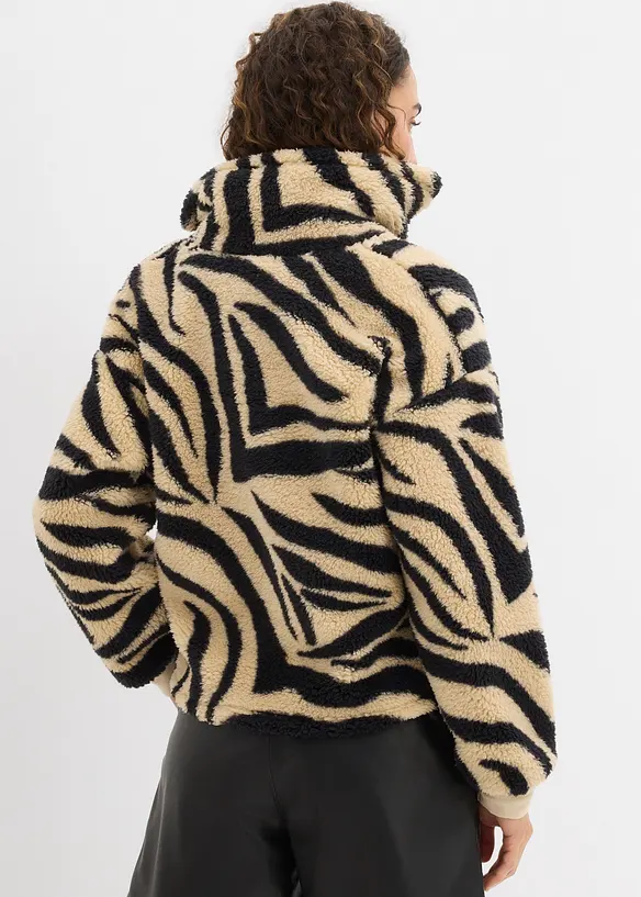 Oversize-Pullover aus Teddyfleece, bonprix