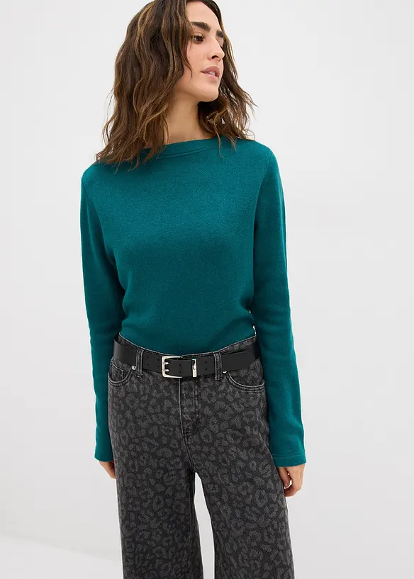 Figurbetontes Strickshirt, bonprix