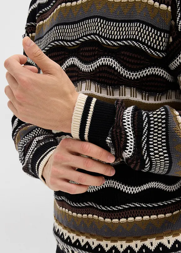 Grobstrick-Pullover aus reiner Baumwolle, bonprix