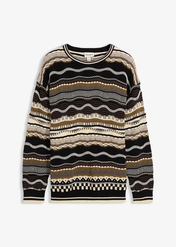 Grobstrick-Pullover aus reiner Baumwolle, bonprix