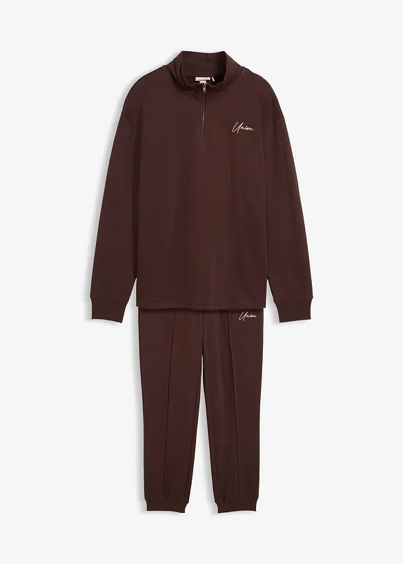Jogginganzug aus reiner Baumwolle (2-tlg. Set), Loose Fit, bonprix
