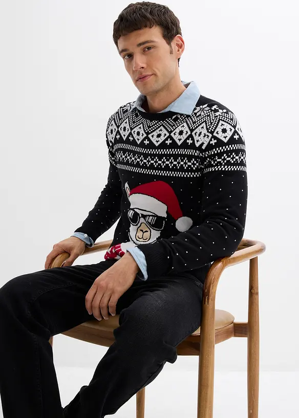 Weihnachtspullover mit Baumwolle, bonprix