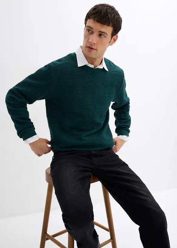 Weihnachtssweatshirt mit Tannenbaummotiv, bonprix