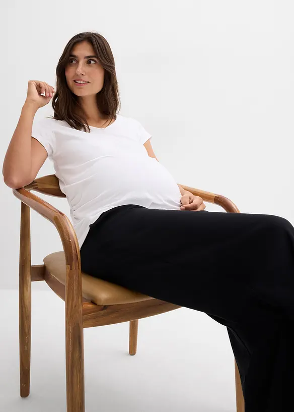 Umstandshose aus bequemen Punto di Roma, weites Bein, bonprix