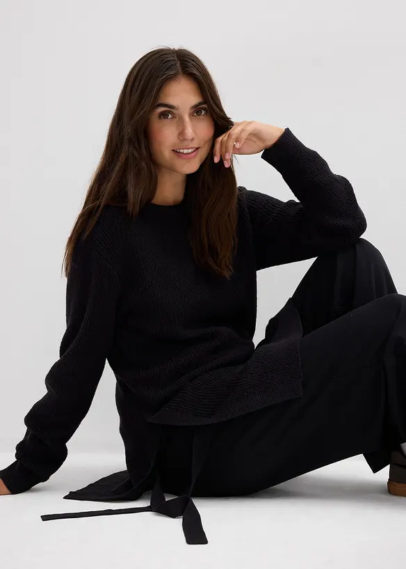 Umstands- und Stillpullover aus Baumwolle mit Wollanteil, bonprix