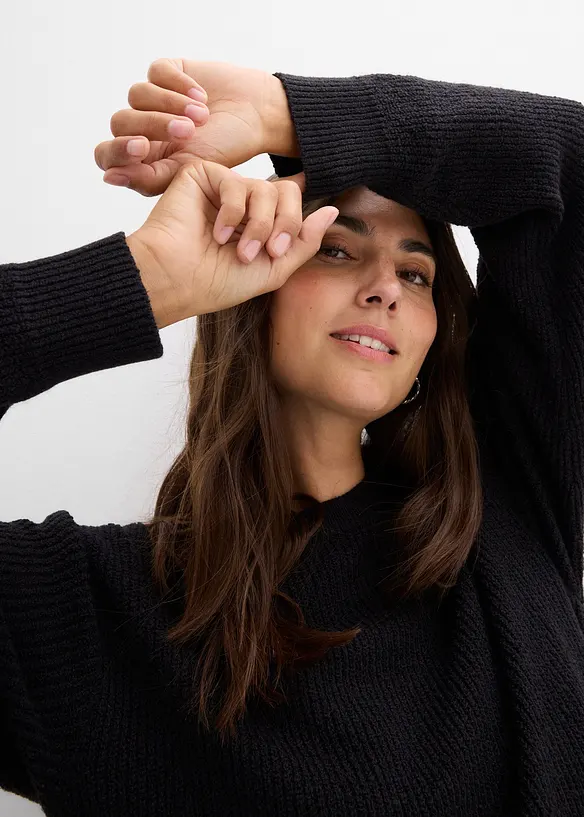 Umstands- und Stillpullover aus Baumwolle mit Wollanteil, bonprix