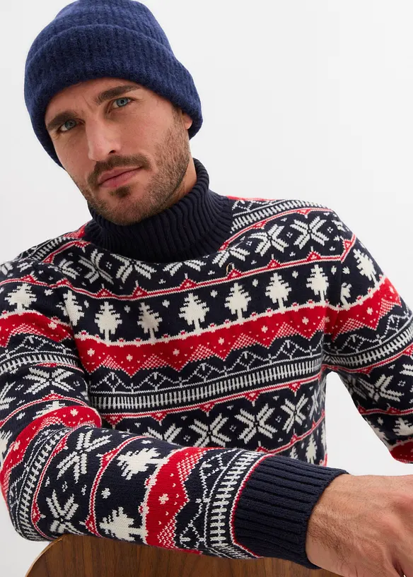 Norweger-Pullover mit Rollkragen, bonprix