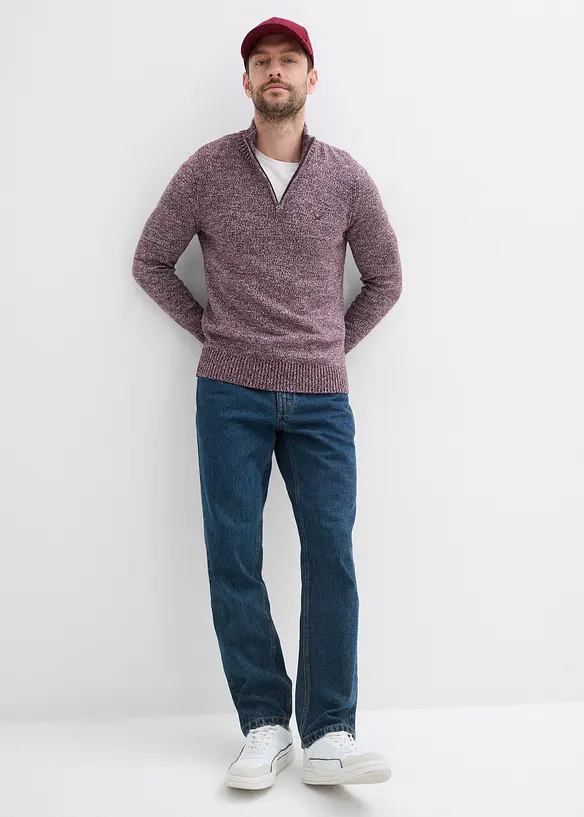 Troyer-Pullover mit reiner Baumwolle, bonprix