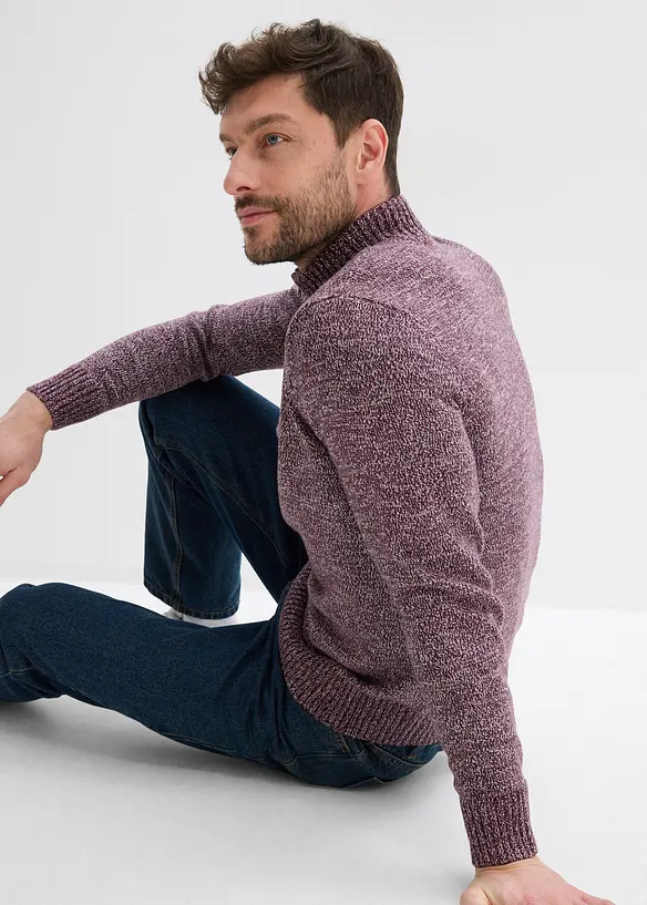 Troyer-Pullover mit reiner Baumwolle, bonprix