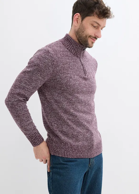 Troyer-Pullover mit reiner Baumwolle, bonprix