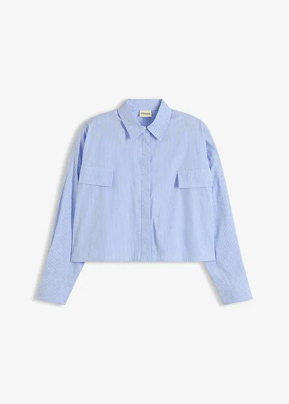 Oversize-Bluse aus Baumwoll-Mix, bonprix