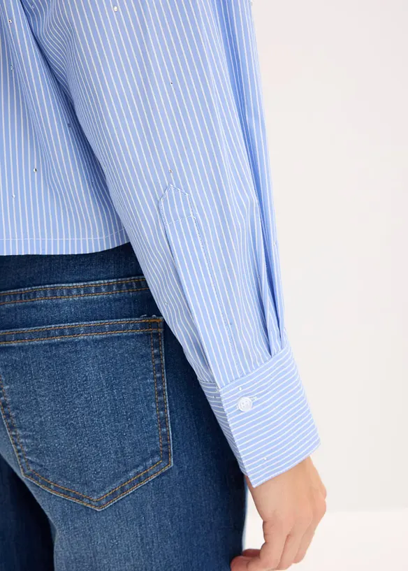 Oversize-Bluse aus Baumwoll-Mix, bonprix