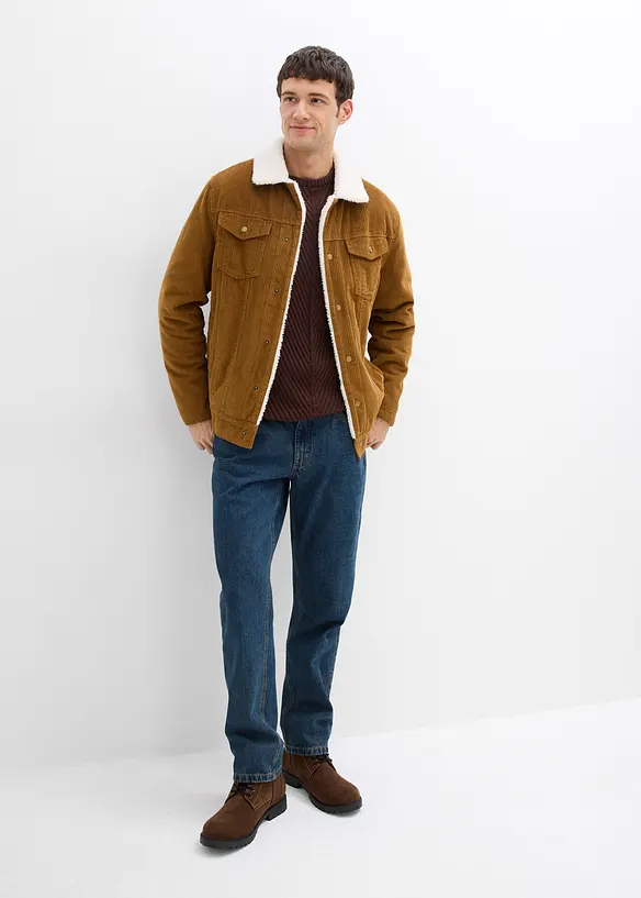 Gerippter Pullover aus Baumwoll-Mix, bonprix