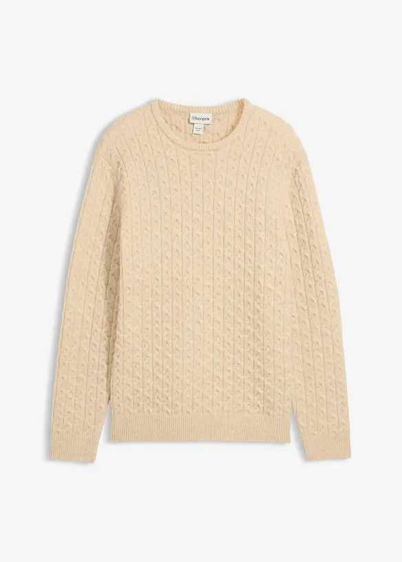 Feinstrickpullover mit Strukturmuster, bonprix