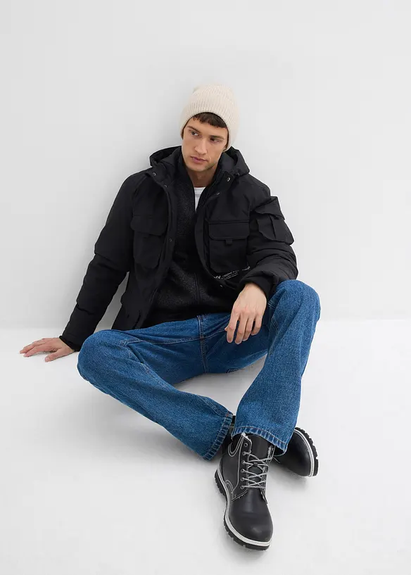 Wattierte Jacke mit sportiven Details, bonprix