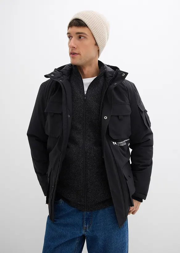 Wattierte Jacke mit sportiven Details, bonprix