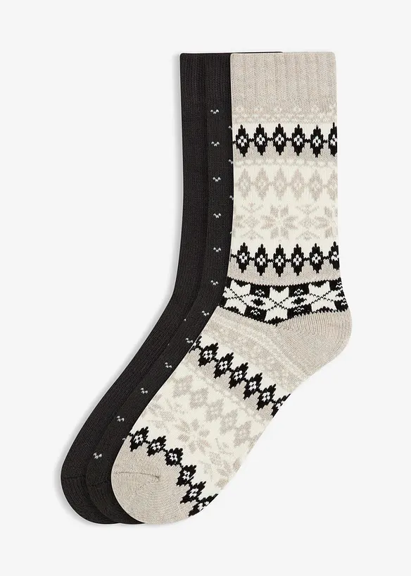 Thermo Socken mit weichem Innenfrottee (3er Pack), bonprix