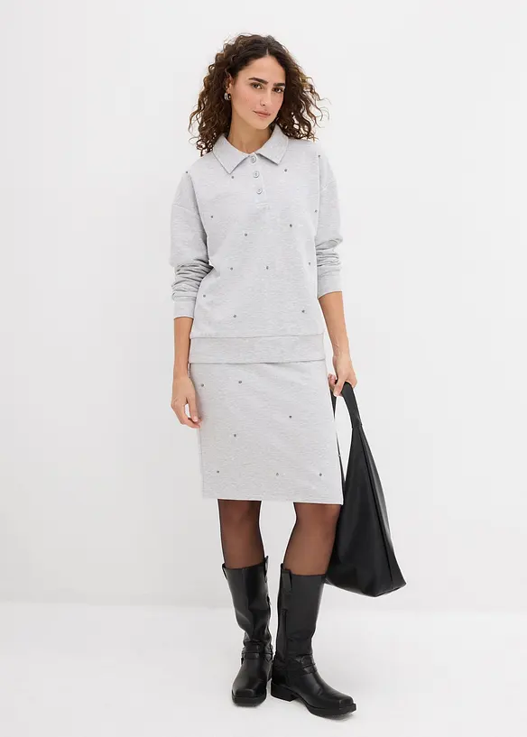 Sweatshirt mit Nieten, bonprix