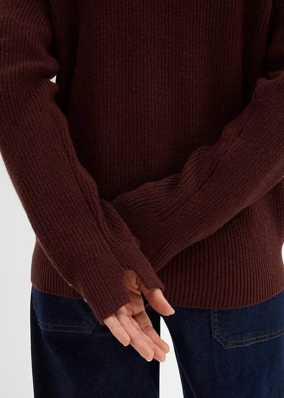 Feinstrickjacke, Rundhals, bonprix