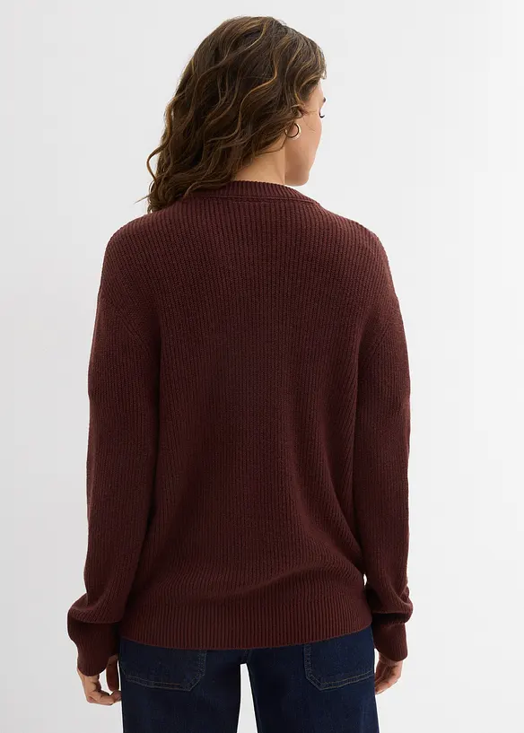 Feinstrickjacke, Rundhals, bonprix