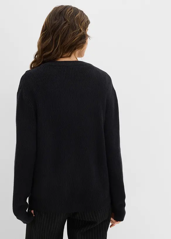 Feinstrickjacke, Rundhals, bonprix