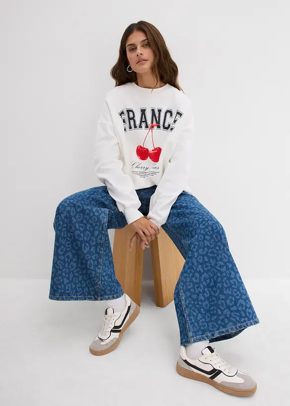 Jean large taille mi-haute, bonprix