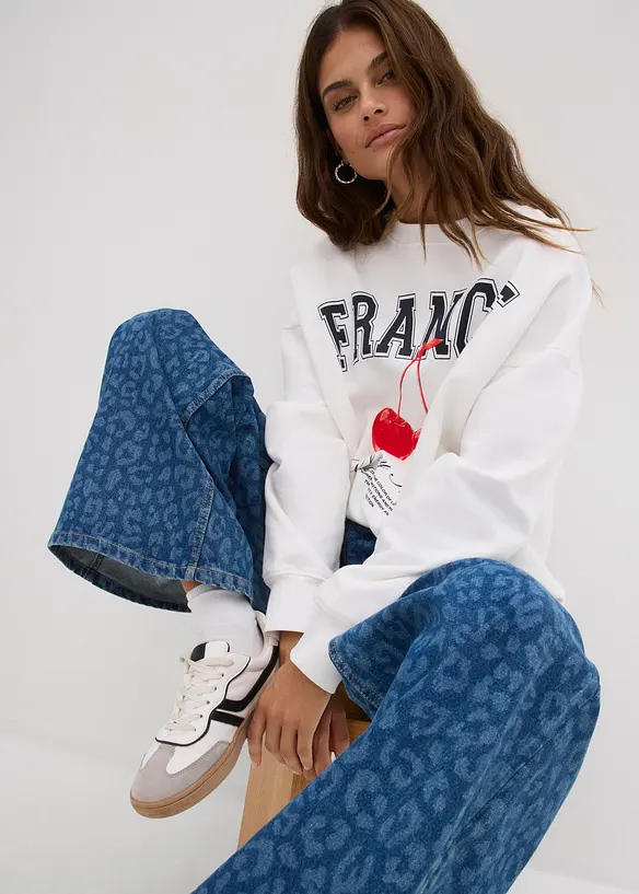 Jean large taille mi-haute, bonprix