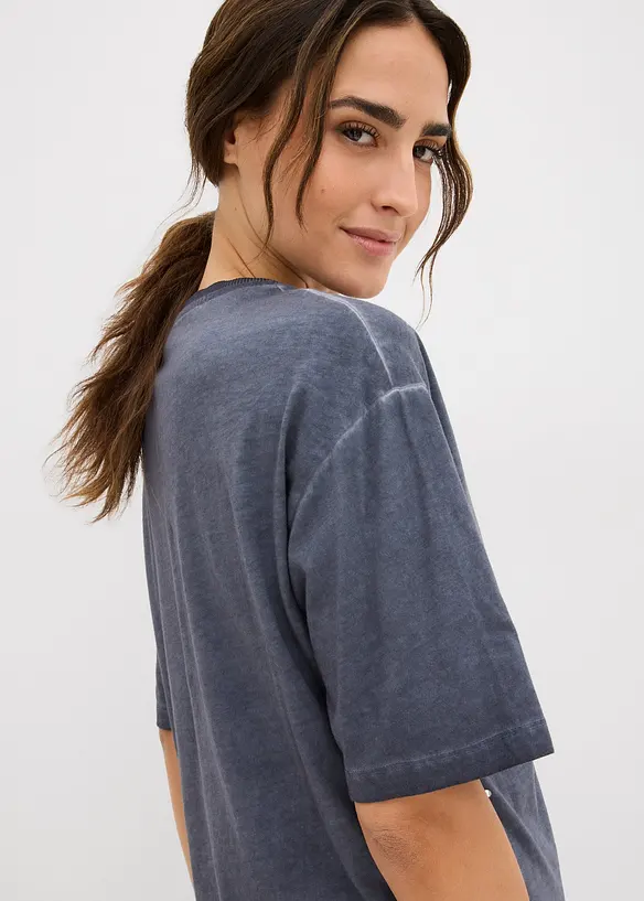 T-shirt 100% coton à strass, bonprix