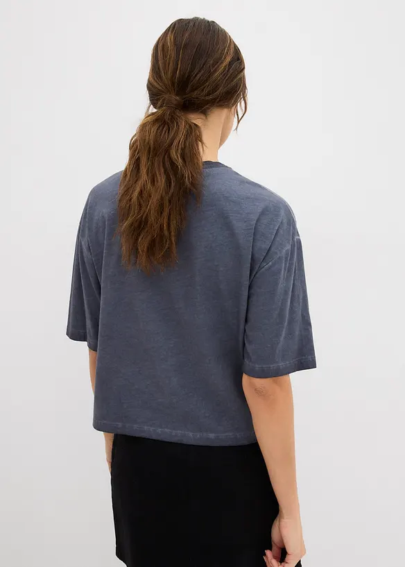 T-shirt 100% coton à strass, bonprix