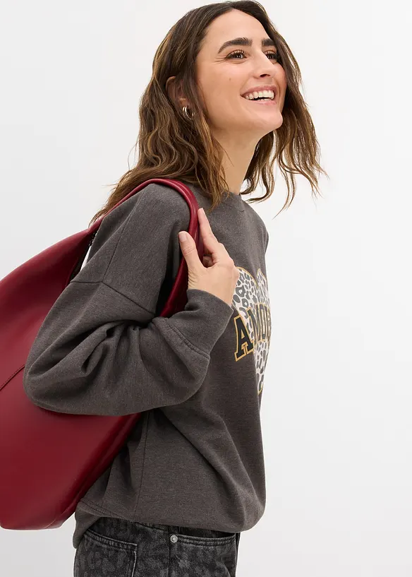 Oversize-Sweatshirt aus Baumwoll-Mix, bonprix