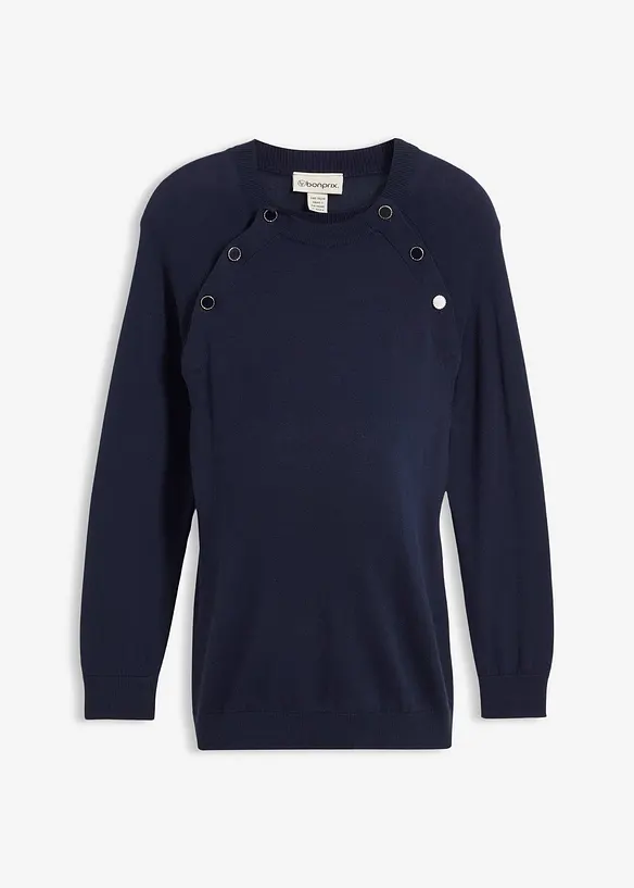 2-in-1 Umstands- und Stillpullover aus reiner Bio-Baumwolle, bonprix