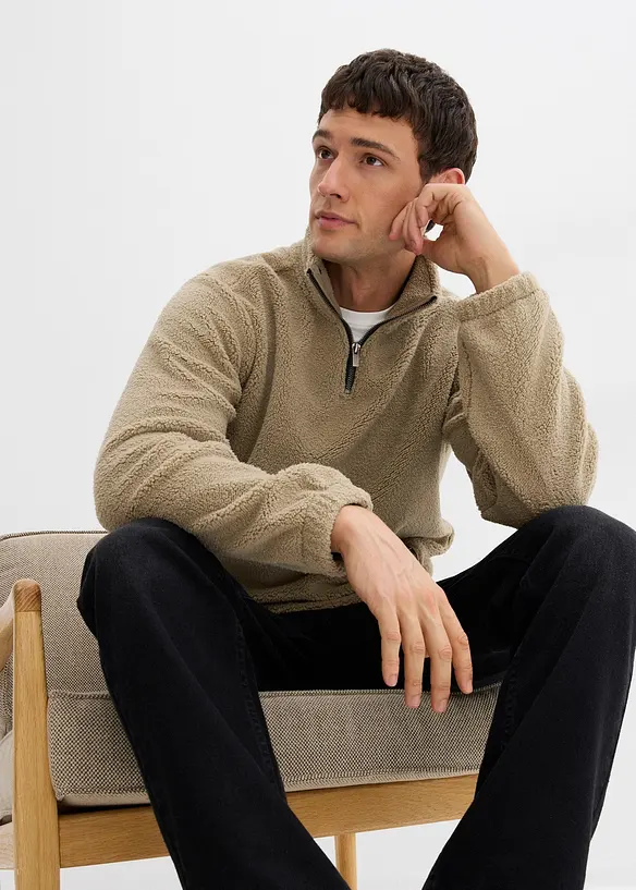 Teddy-Fleecepullover, bonprix