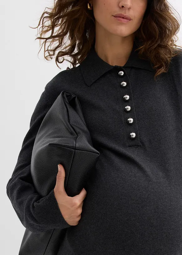 Umstands- und Stillkleid aus feingestrickter Bio-Baumwolle, bonprix