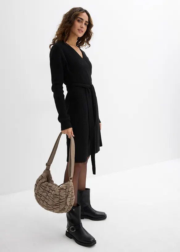 Wickelkleid aus Strick für die Schwangerschaft und danach, bonprix