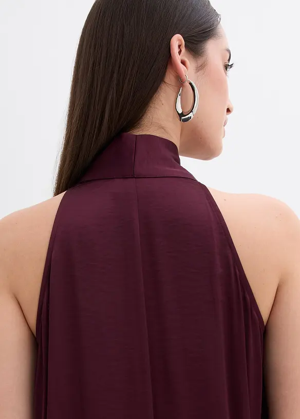 Robe courte en satin de viscose mélangée, bonprix