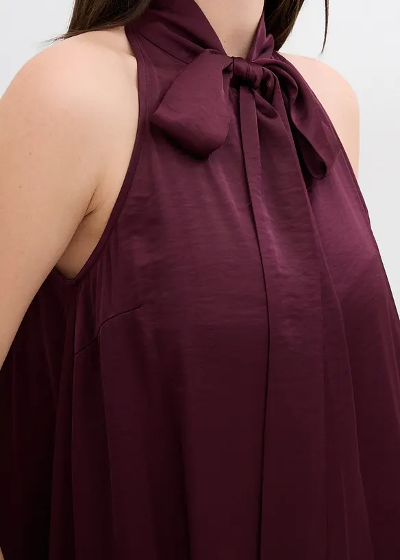 Robe courte en satin de viscose mélangée, bonprix