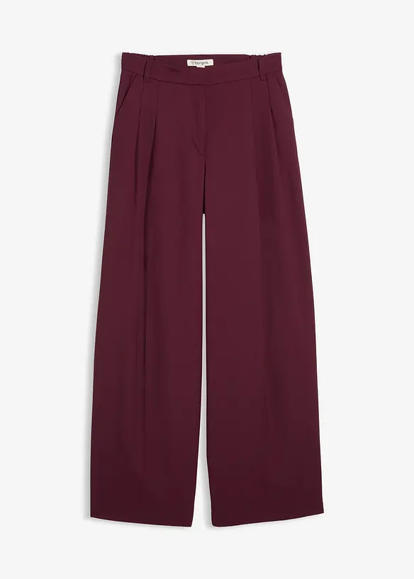 Bundfaltenhose mit Bequembund und Schlitz, bonprix