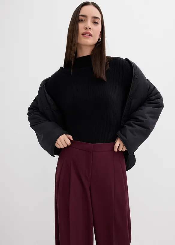 Bundfaltenhose mit Bequembund und Schlitz, bonprix